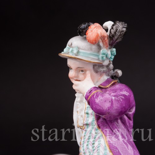 Антикварная статуэтка Смеющийся мальчик, Meissen, Германия, кон.18 - нач.19 вв.