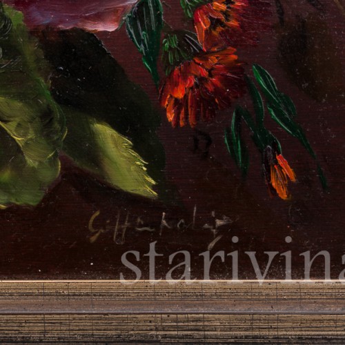 Картина маслом Натюрморт с розами, Германия, вт. пол. 20 в.