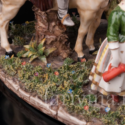 Композиция из фарфора Минутная остановка, Ackermann & Fritze, Германия, пер. пол. 20 в.