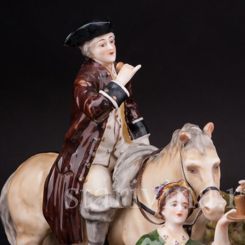 Композиция из фарфора Минутная остановка, Ackermann & Fritze, Германия, пер. пол. 20 в.