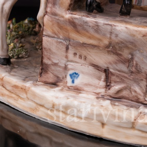 Композиция из фарфора Минутная остановка, Ackermann & Fritze, Германия, пер. пол. 20 в.