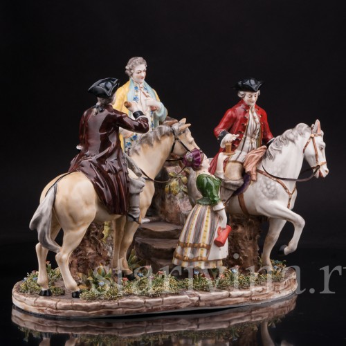 Композиция из фарфора Минутная остановка, Ackermann & Fritze, Германия, пер. пол. 20 в.