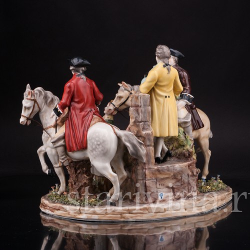 Композиция из фарфора Минутная остановка, Ackermann & Fritze, Германия, пер. пол. 20 в.