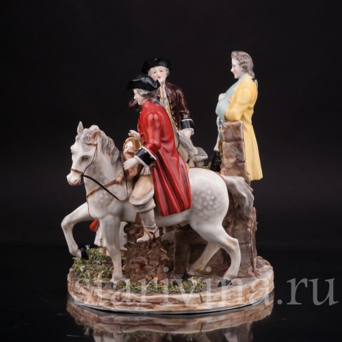 Композиция из фарфора Минутная остановка, Ackermann & Fritze, Германия, пер. пол. 20 в.