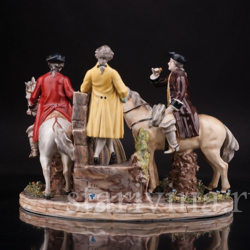 Композиция из фарфора Минутная остановка, Ackermann & Fritze, Германия, пер. пол. 20 в.