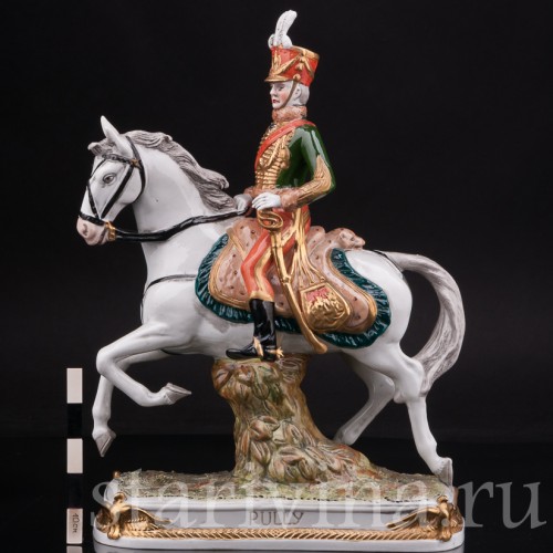 Фарфоровая статуэтка всадника Генерал Пюлли Scheibe-Alsbach, Германия, вт пол. 20 века.