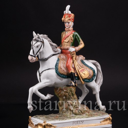 Фарфоровая статуэтка всадника Генерал Пюлли Scheibe-Alsbach, Германия, вт пол. 20 века.