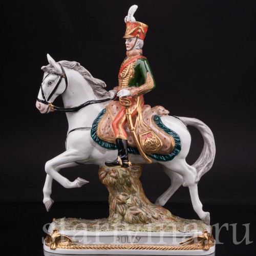 Фарфоровая статуэтка всадника Генерал Пюлли Scheibe-Alsbach, Германия, вт пол. 20 века.