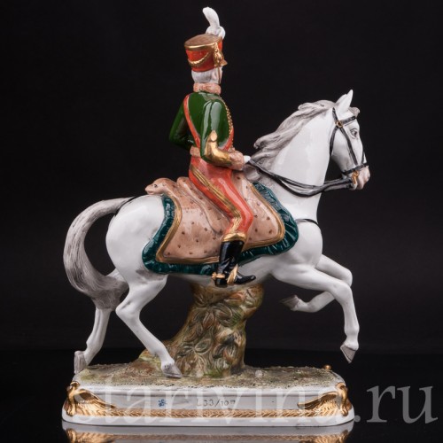 Фарфоровая статуэтка всадника Генерал Пюлли Scheibe-Alsbach, Германия, вт пол. 20 века.