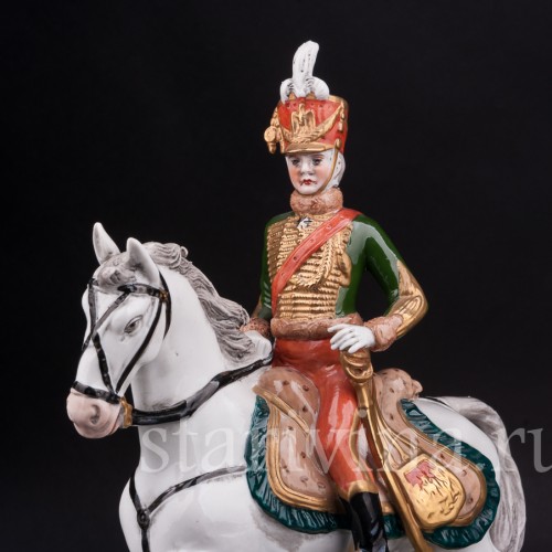 Фарфоровая статуэтка всадника Генерал Пюлли Scheibe-Alsbach, Германия, вт пол. 20 века.
