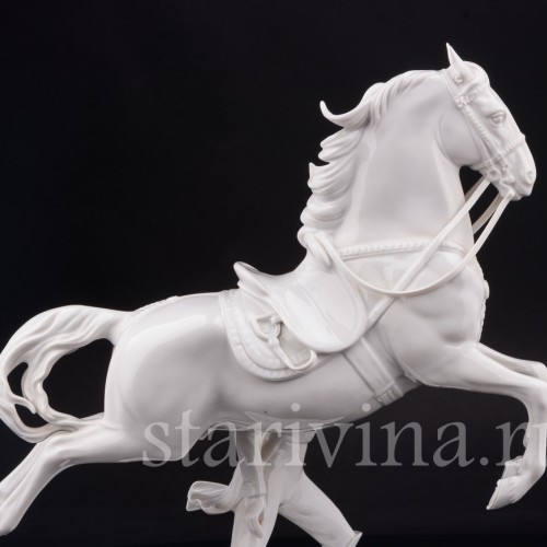 Фарфоровая статуэтка лошади Каприоль, испанская школа верховой езды, Augarten, Австрия, сер.20 в.