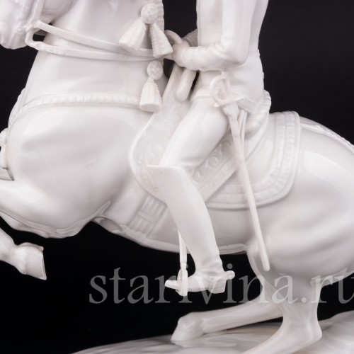 Фарфоровая статуэтка Левада с наездником, испанская школа верховой езды Augarten, Австрия, сер.20 в.