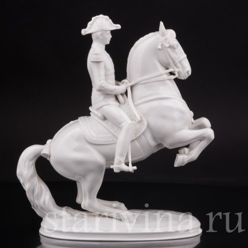Фарфоровая статуэтка Левада с наездником, испанская школа верховой езды Augarten, Австрия, сер.20 в.