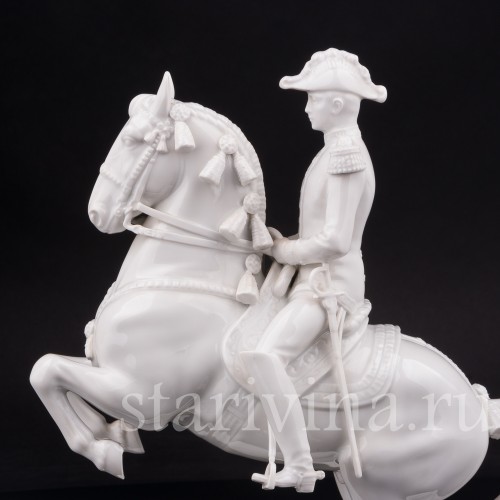 Фарфоровая статуэтка Левада с наездником, испанская школа верховой езды Augarten, Австрия, сер.20 в.