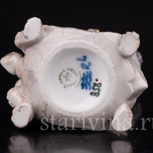 Фарфоровая статуэтка Фавн на черепахе, Royal Copenhagen, Дания, 1962 год.