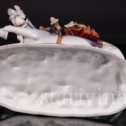 Фарфоровая статуэтка Императрица Елизавета Петровна на коне с арапчонком, Германия, кон. 19 - нач. 20 в.