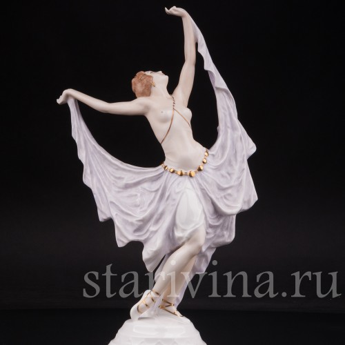 Статуэтка девушки из фарфора Танец, Hutschenreuther, Германия, 1929-39 гг.