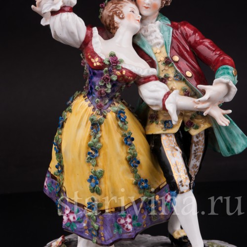 Фарфоровая статуэтка Танцующая пара Ackermann & Fritze, Германия, пер. пол. 20 века.