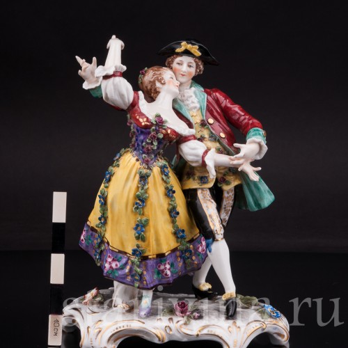 Фарфоровая статуэтка Танцующая пара Ackermann & Fritze, Германия, пер. пол. 20 века.