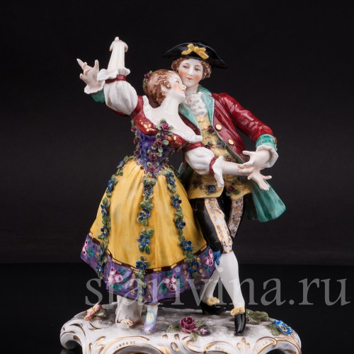 Фарфоровая статуэтка Танцующая пара Ackermann & Fritze, Германия, пер. пол. 20 века.