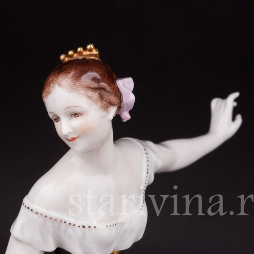 Фарфоровая статуэтка танцовщицы Фанни Эльслер, Volkstedt, Германия, до 1935 г.