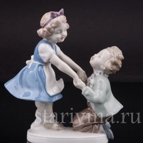 Фарфоровая фигурка Житейская история, Wagner & Apel, Германия, 1951-74 гг.