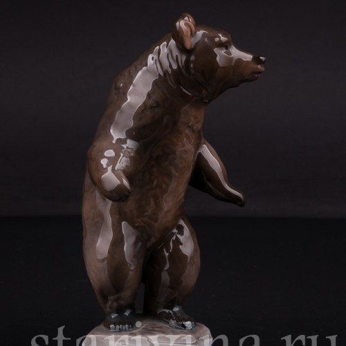 Фарфоровая статуэтка Стоящий медведь, Rosenthal, Германия, 1960 гг.