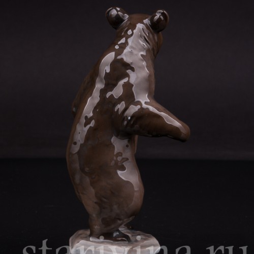 Фарфоровая статуэтка Стоящий медведь, Rosenthal, Германия, 1960 гг.