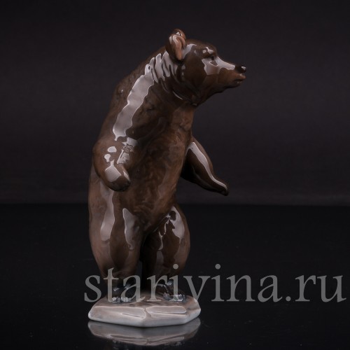 Фарфоровая статуэтка Стоящий медведь, Rosenthal, Германия, 1960 гг.