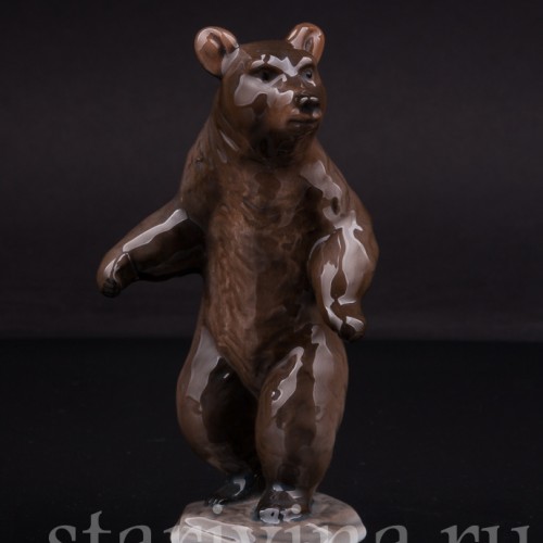 Фарфоровая статуэтка Стоящий медведь, Rosenthal, Германия, 1960 гг.