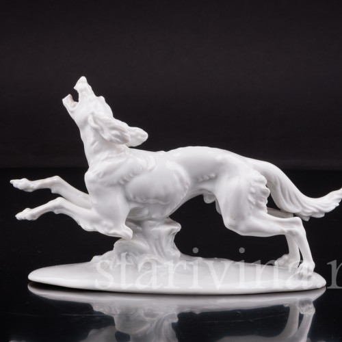 Фарфоровая статуэтка Бегущая собака, Rosenthal, Германия, 1920-30 гг.