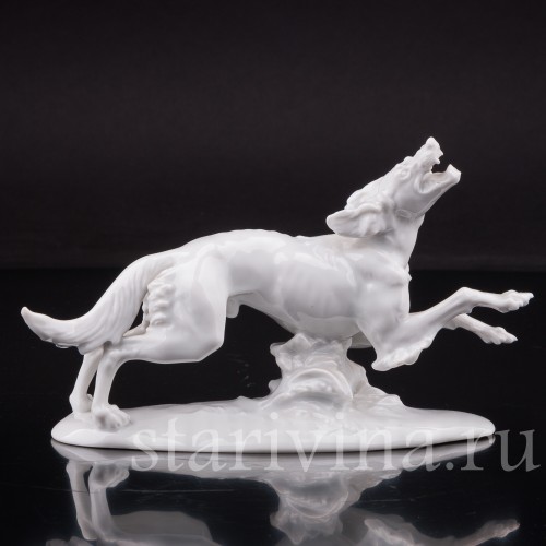 Фарфоровая статуэтка Бегущая собака, Rosenthal, Германия, 1920-30 гг.