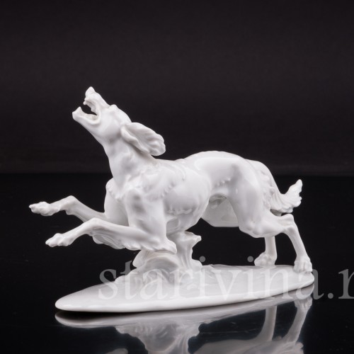 Фарфоровая статуэтка Бегущая собака, Rosenthal, Германия, 1920-30 гг.