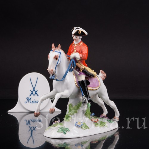 Фигурка из фарфора Кавалер на лошади Meissen, Германия, 1970 г.