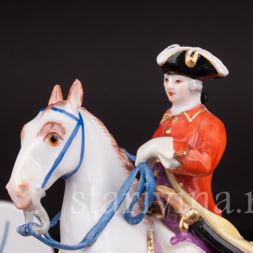 Фигурка из фарфора Кавалер на лошади Meissen, Германия, 1970 г.