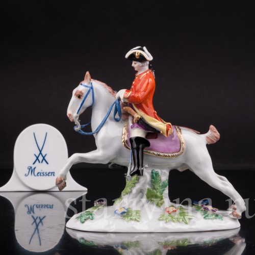 Фигурка из фарфора Кавалер на лошади Meissen, Германия, 1970 г.