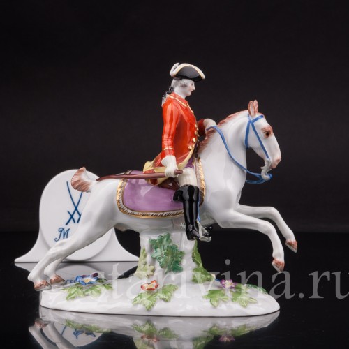Фигурка из фарфора Кавалер на лошади Meissen, Германия, 1970 г.