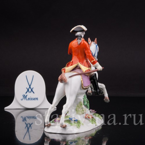 Фигурка из фарфора Кавалер на лошади Meissen, Германия, 1970 г.