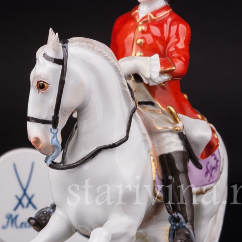 Статуэтка из фарфора Кавалер на коне, Meissen, Германия, 1975 г.
