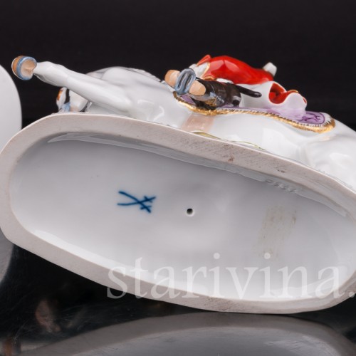 Статуэтка из фарфора Кавалер на коне, Meissen, Германия, 1975 г.