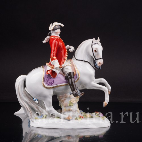 Статуэтка из фарфора Кавалер на коне, Meissen, Германия, 1975 г.