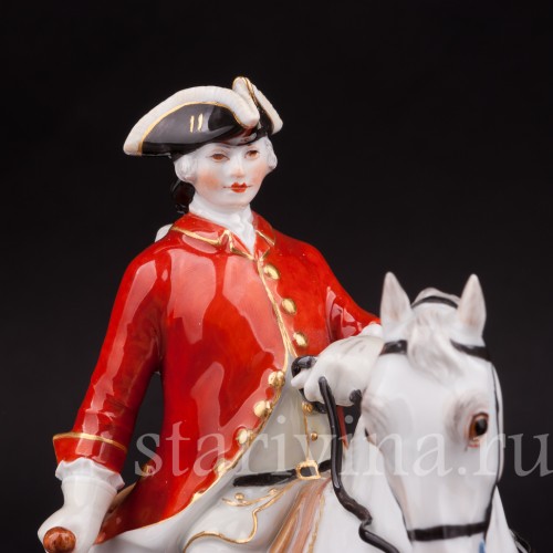 Статуэтка из фарфора Кавалер на коне, Meissen, Германия, 1975 г.