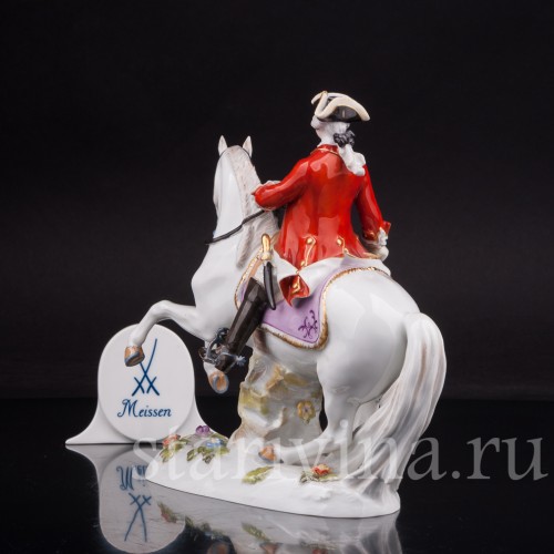 Статуэтка из фарфора Кавалер на коне, Meissen, Германия, 1975 г.