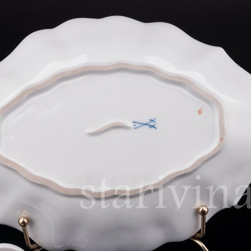 Декоративное фарфоровое блюдо Жёлтый мак Meissen, Германия, 1924-1934 гг.