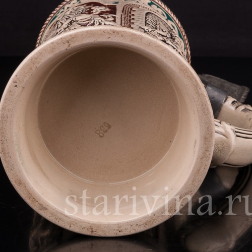 Старинная пивная кружка Пекарь, 1/2 л, Rosskopf & Gerz, Германия, кон. 19 - нач. 20 в.