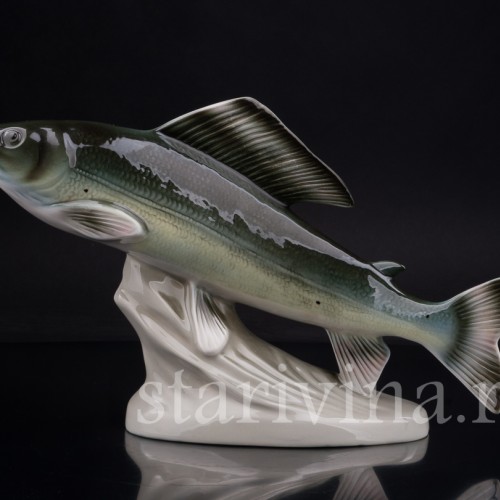 Фарфоровая статуэтка рыбы Хариус, Royal Dux, Чехия, 1990 гг.