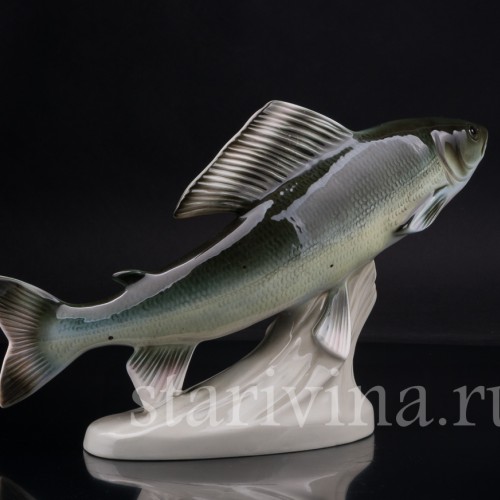 Фарфоровая статуэтка рыбы Хариус, Royal Dux, Чехия, 1990 гг.