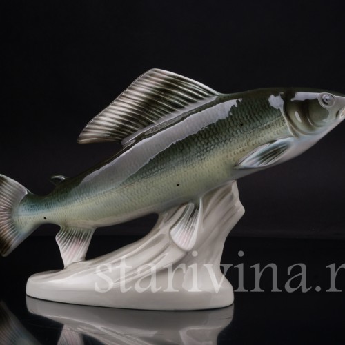 Фарфоровая статуэтка рыбы Хариус, Royal Dux, Чехия, 1990 гг.