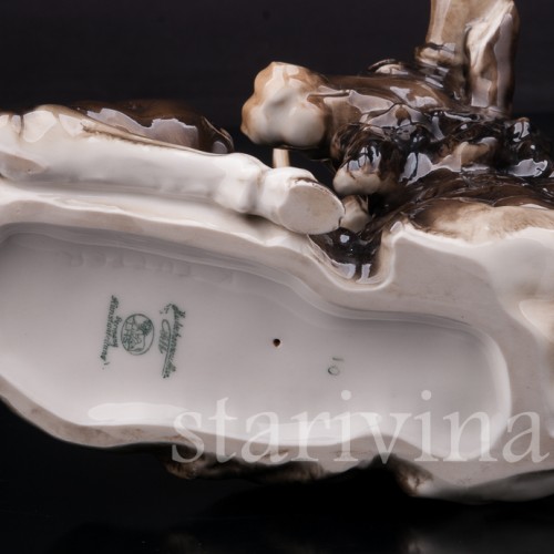 Фарфоровая фигурка Лежащий лось, Hutschenreuther, Германия, 1938-55 гг.