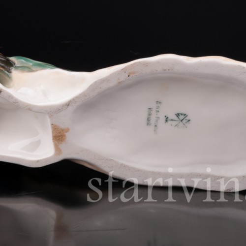 Фигурка птицы из фарфора Павлин, Karl Ens, Германия, 1920-30 гг.